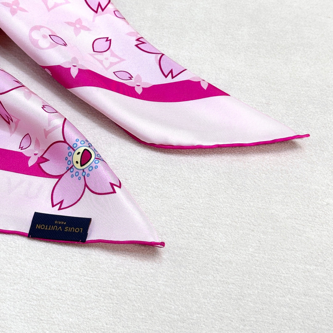 summer new flowers printed silk scarf