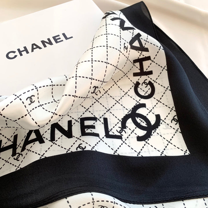 Summer new plaid silk scarf