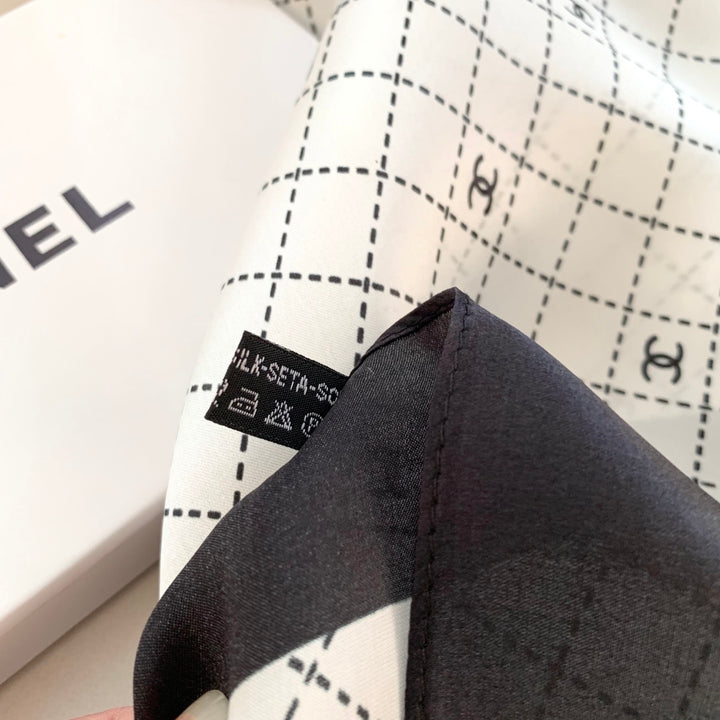 Summer new plaid silk scarf