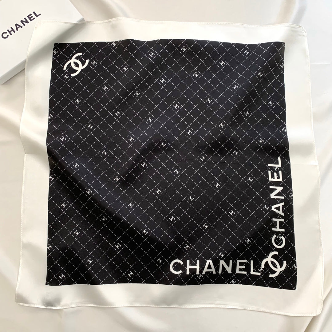 Summer new plaid silk scarf
