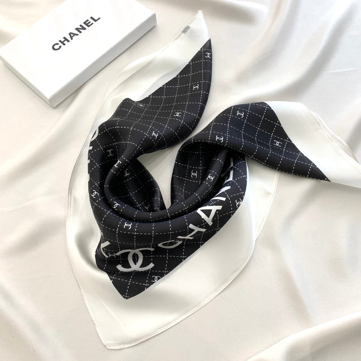 Summer new plaid silk scarf