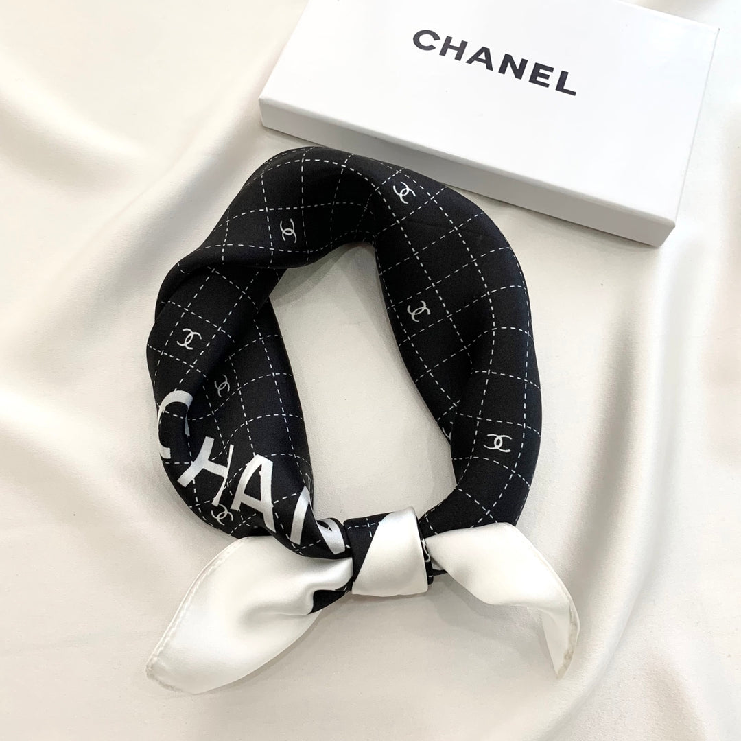 Summer new plaid silk scarf