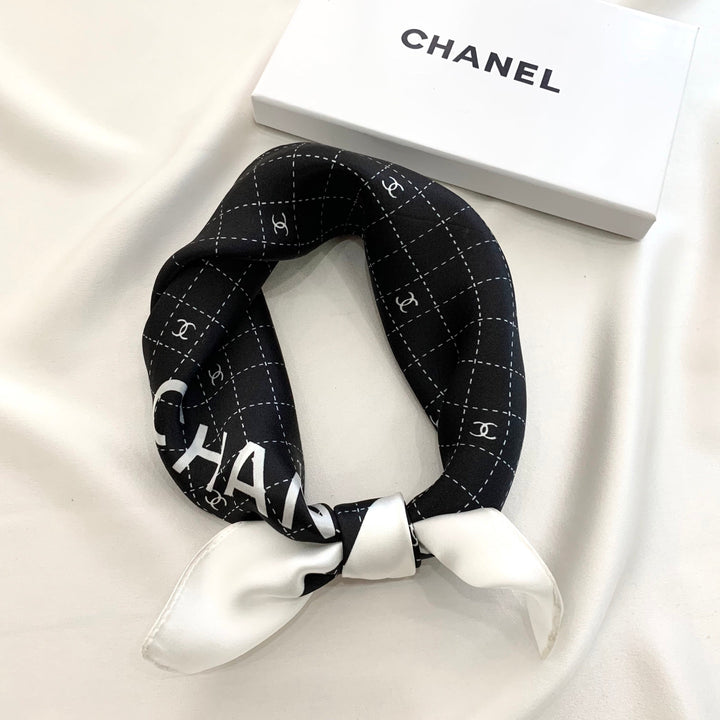 Summer new plaid silk scarf