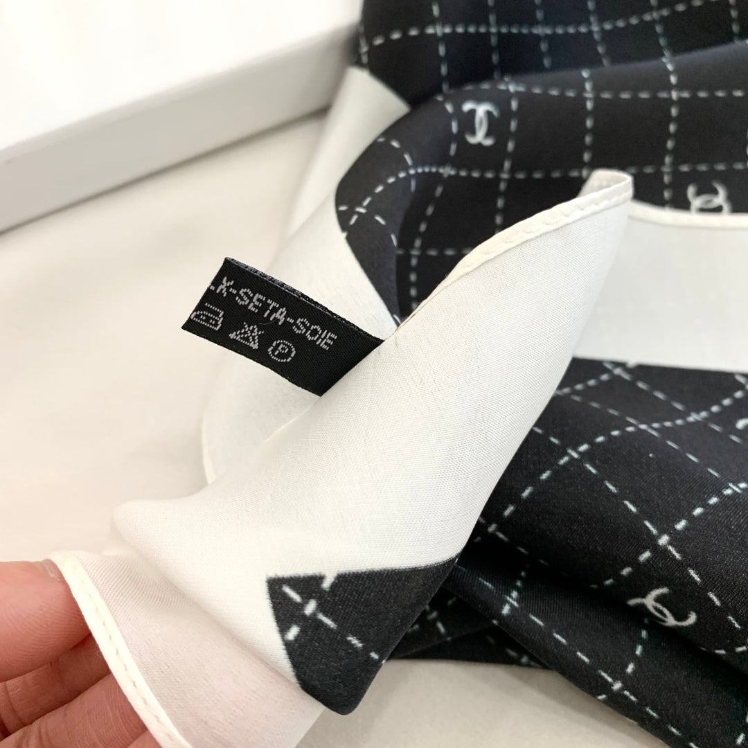 Summer new plaid silk scarf