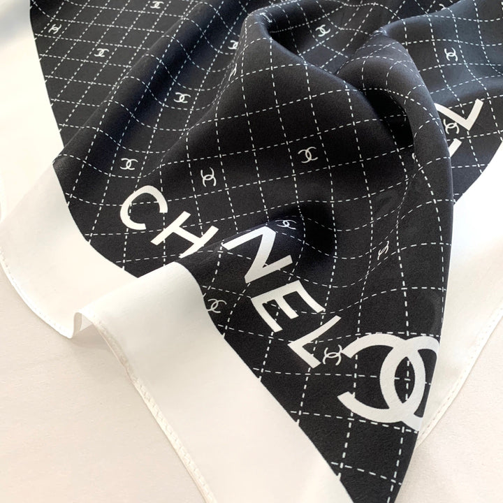 Summer new plaid silk scarf