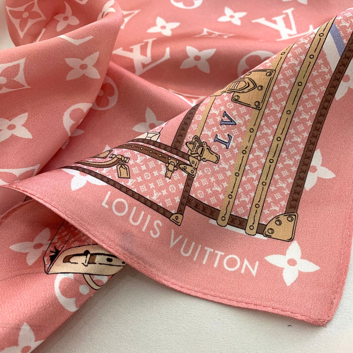 3 colors box bag printed silk scarf