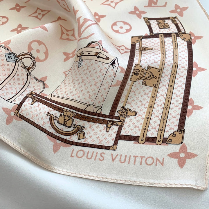 3 colors box bag printed silk scarf