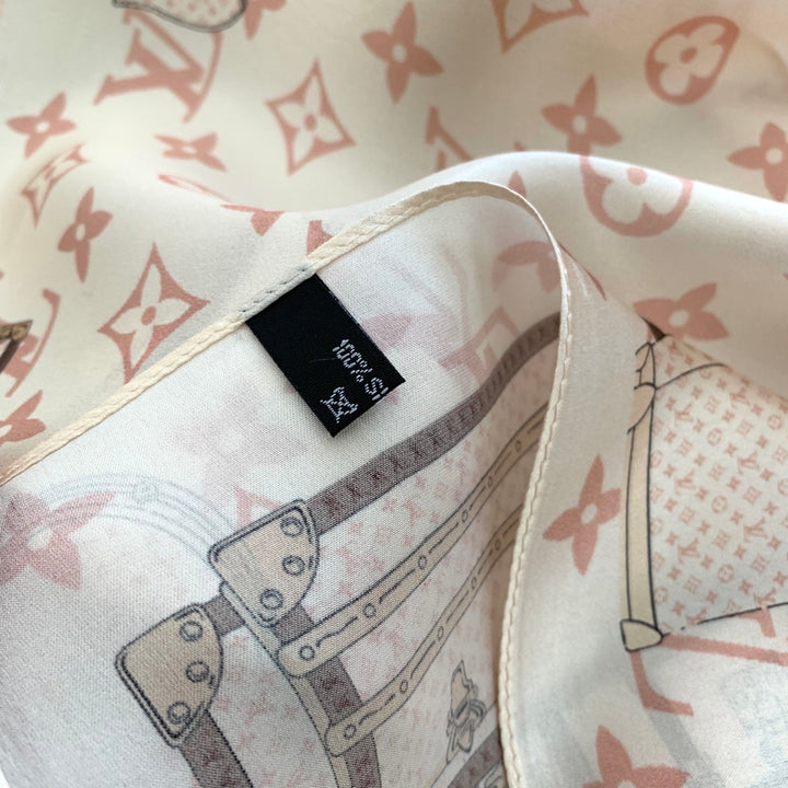3 colors box bag printed silk scarf
