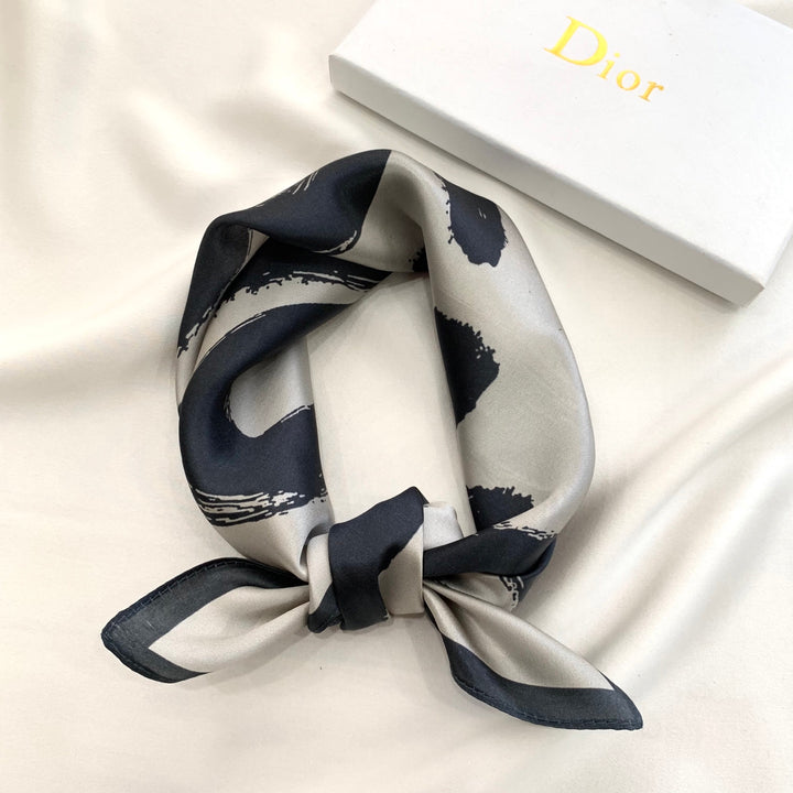 4 colors monogram silk scarf