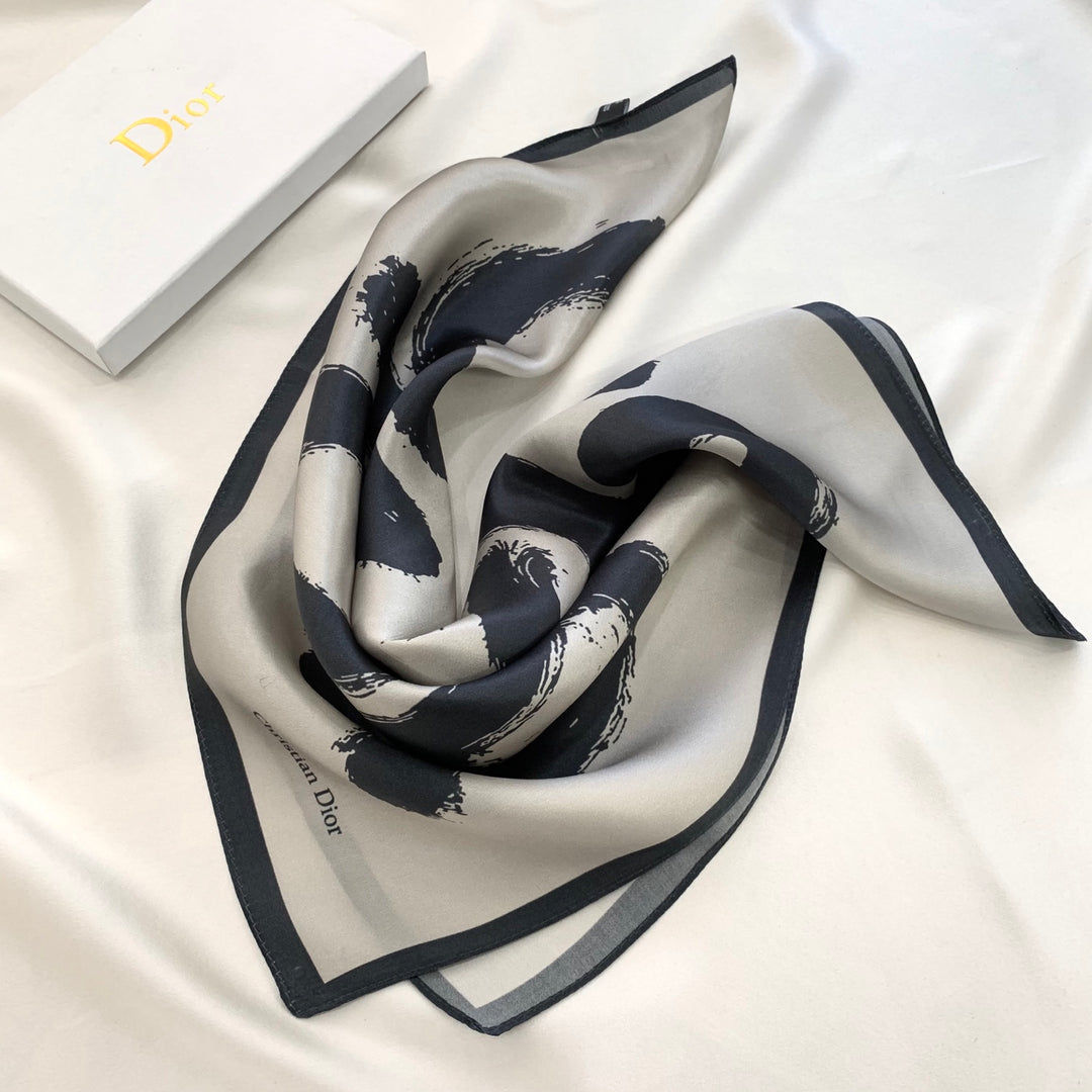 4 colors monogram silk scarf