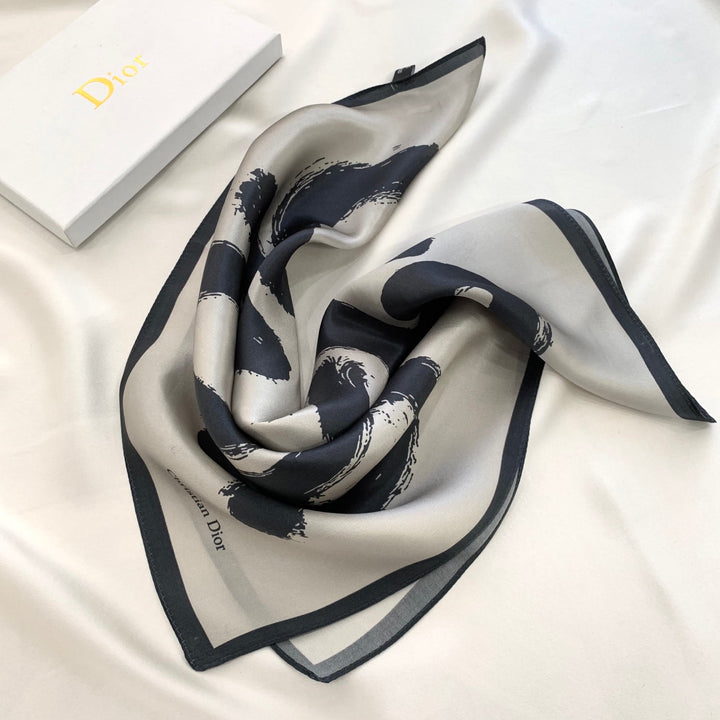 4 colors monogram silk scarf
