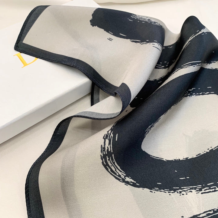 4 colors monogram silk scarf