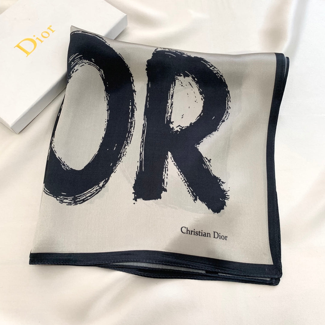 4 colors monogram silk scarf