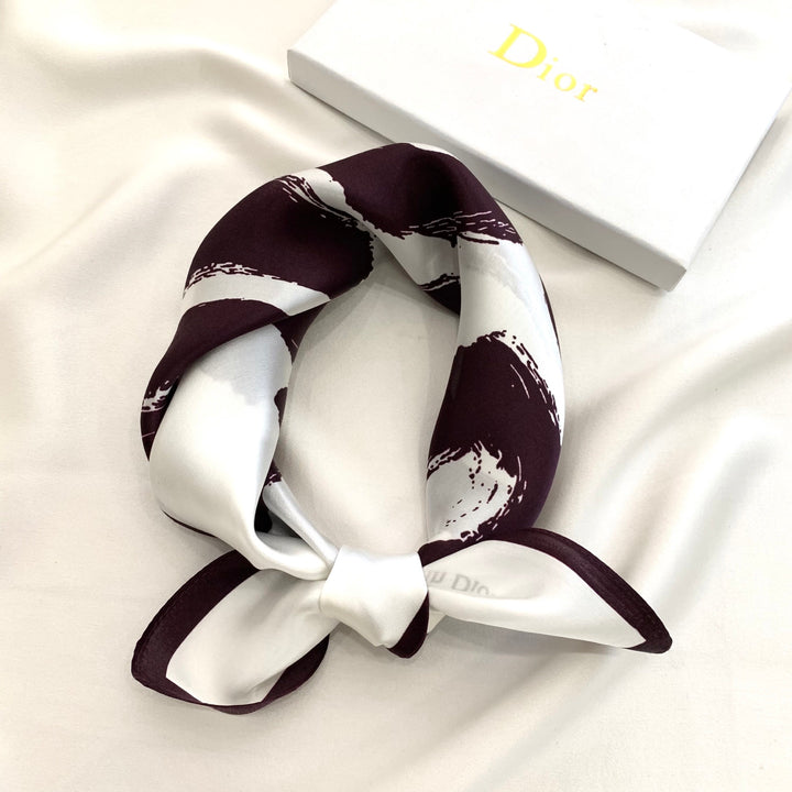 4 colors monogram silk scarf