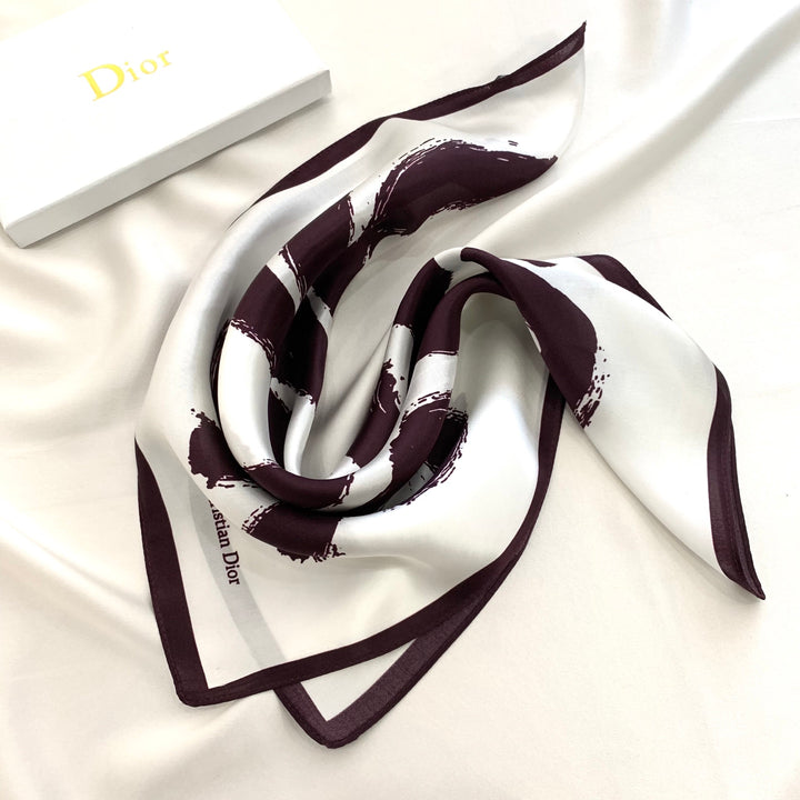 4 colors monogram silk scarf