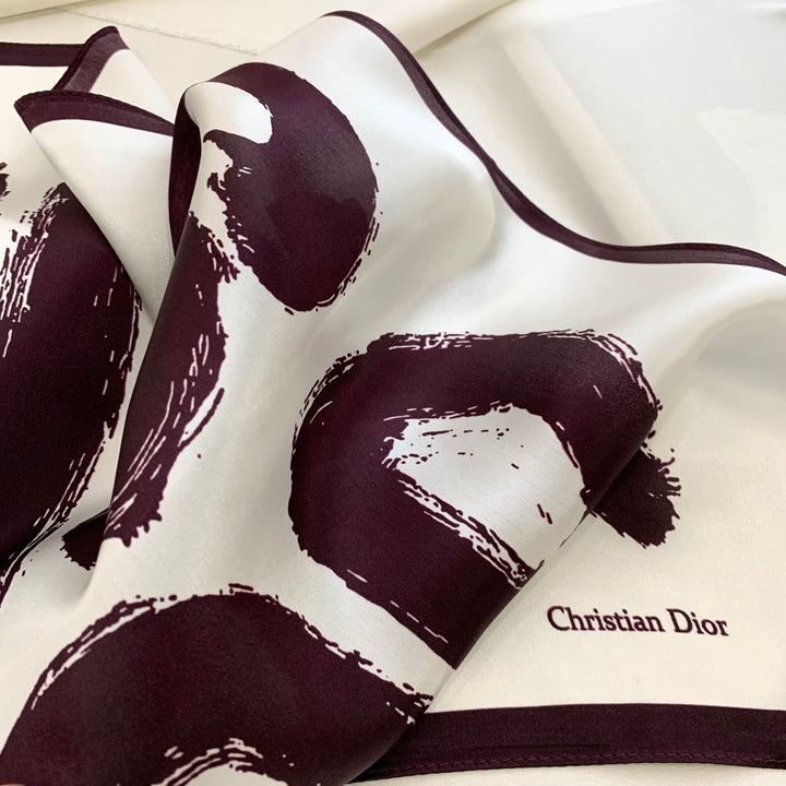 4 colors monogram silk scarf