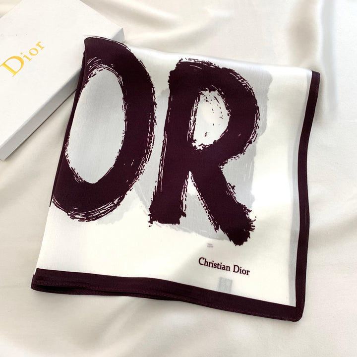 4 colors monogram silk scarf