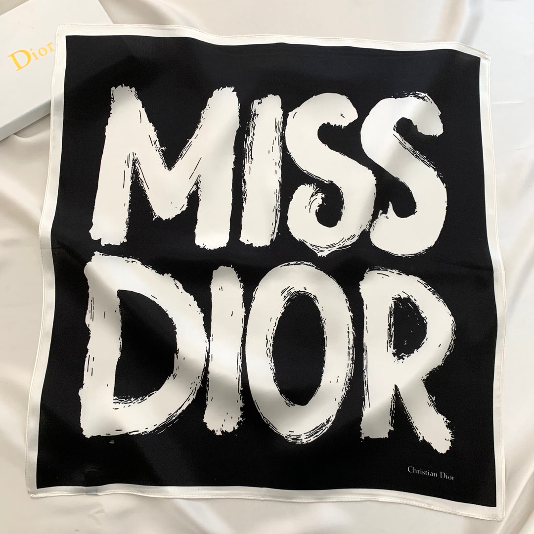 4 colors monogram silk scarf