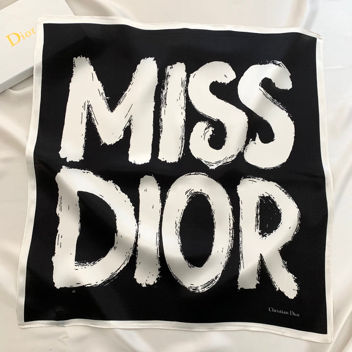 4 colors monogram silk scarf