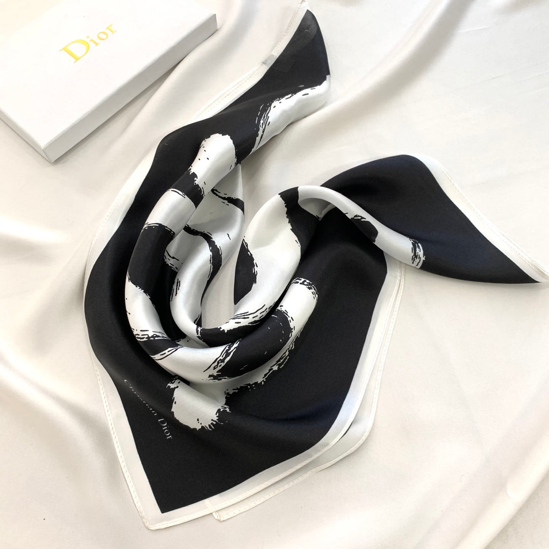 4 colors monogram silk scarf