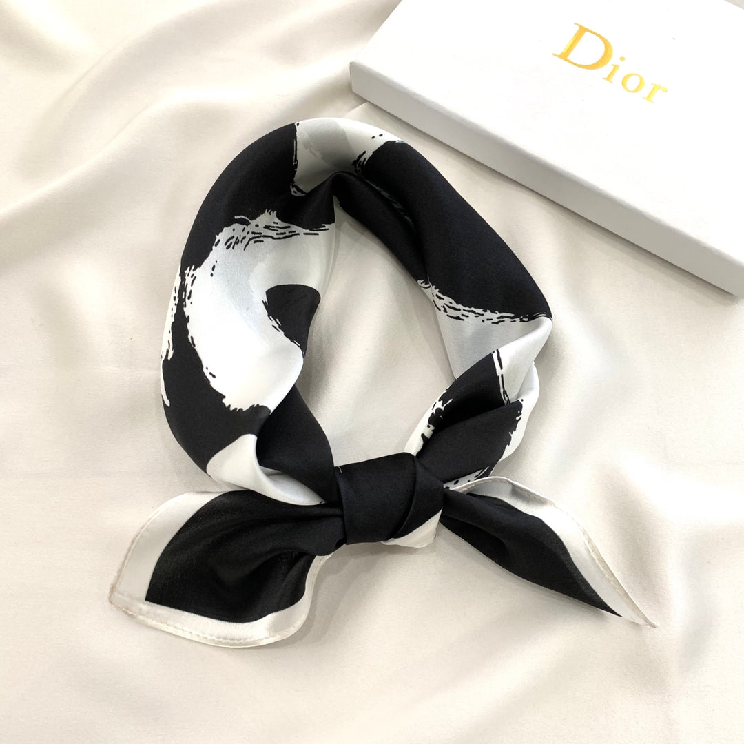 4 colors monogram silk scarf