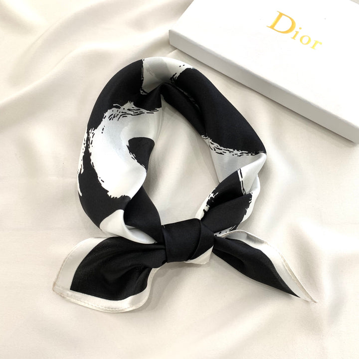 4 colors monogram silk scarf