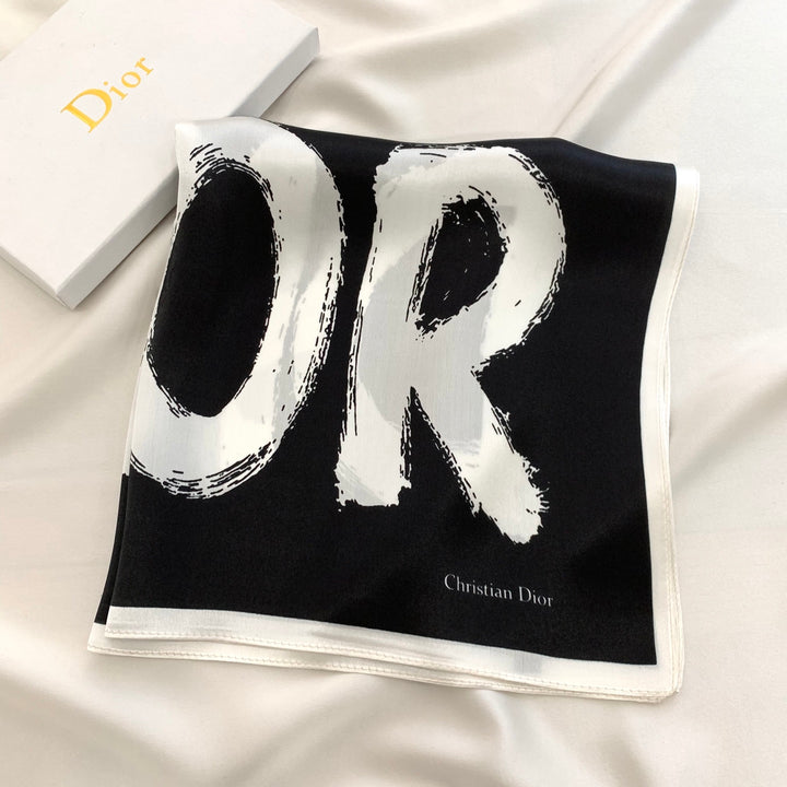 4 colors monogram silk scarf