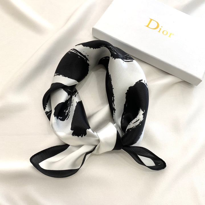 4 colors monogram silk scarf