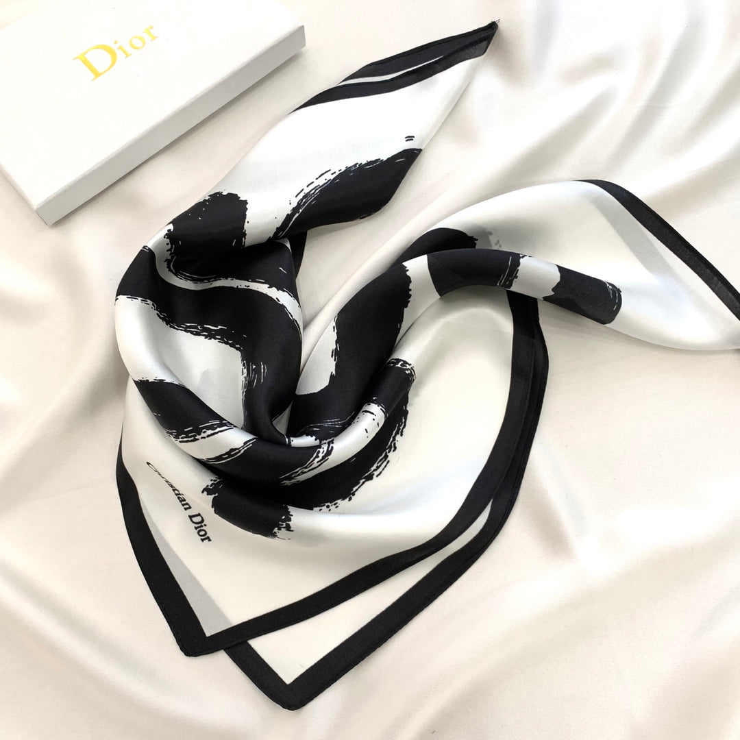 4 colors monogram silk scarf
