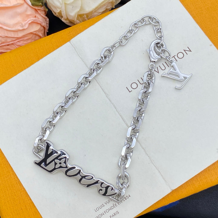 Fashion Alphabet Charm Chain Bracelet