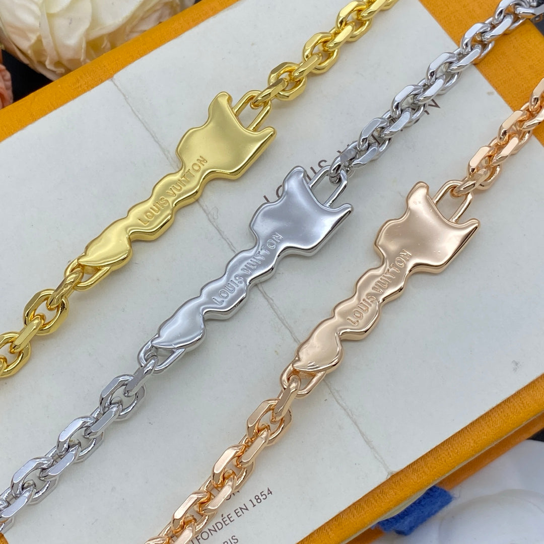 Fashion Alphabet Charm Chain Bracelet