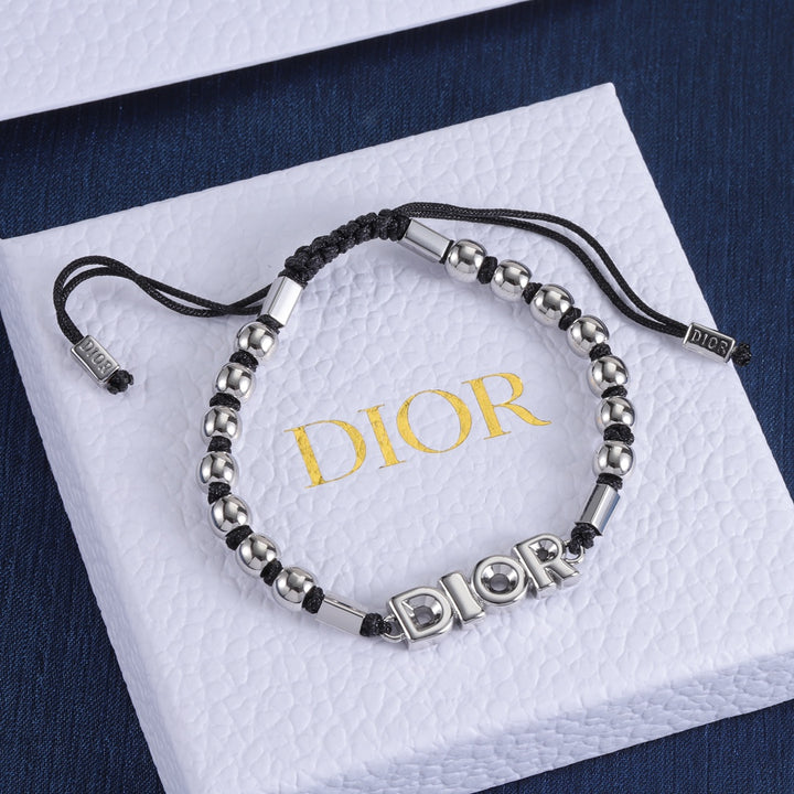 Beaded Alphabet Braided Bracelet