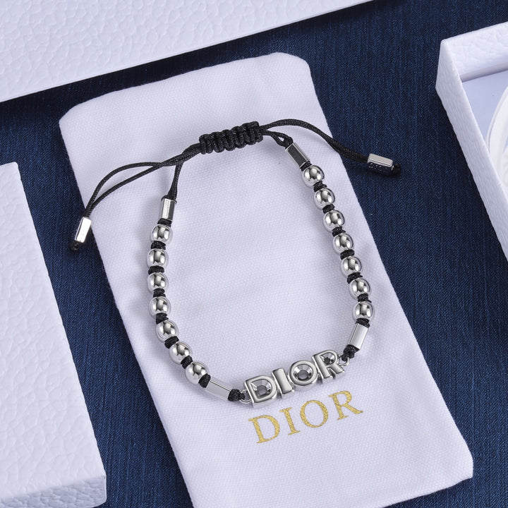 Beaded Alphabet Braided Bracelet