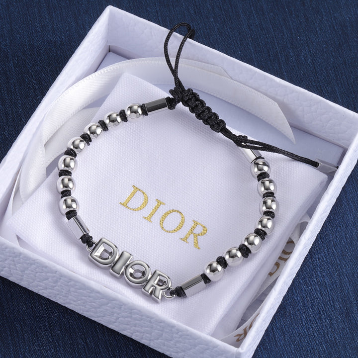 Beaded Alphabet Braided Bracelet
