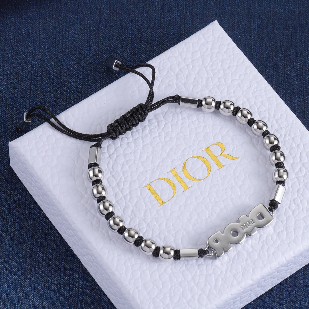 Beaded Alphabet Braided Bracelet