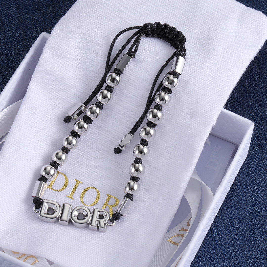 Beaded Alphabet Braided Bracelet