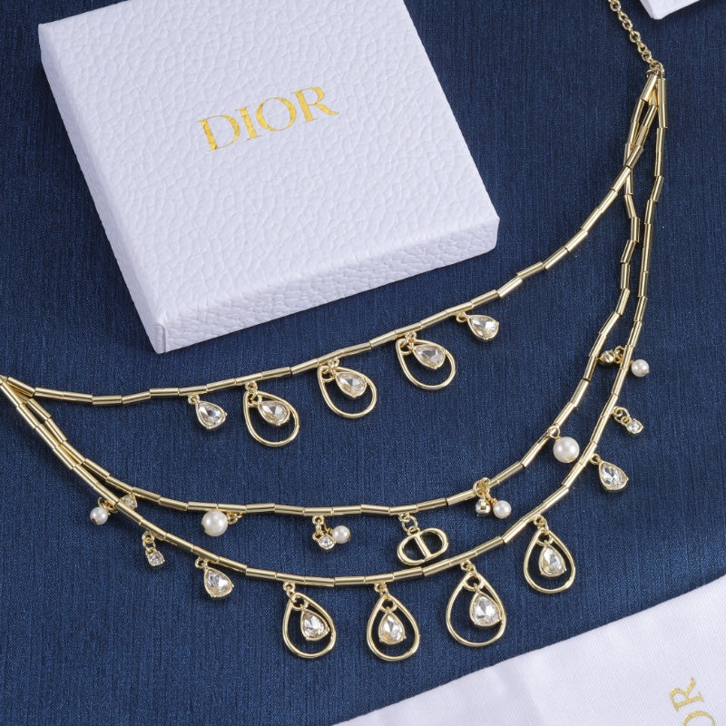 Delicate Water Drops Multi-Layers Necklace