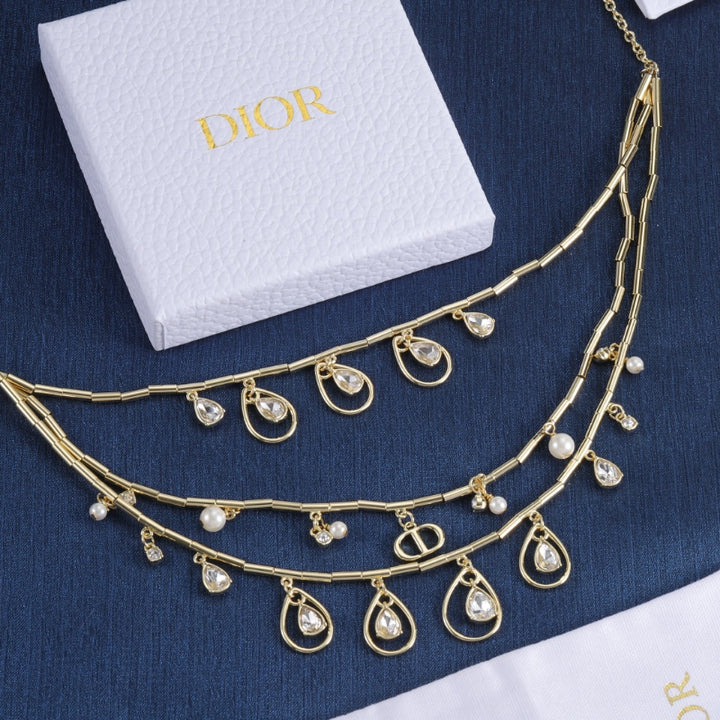 Delicate Water Drops Multi-Layers Necklace