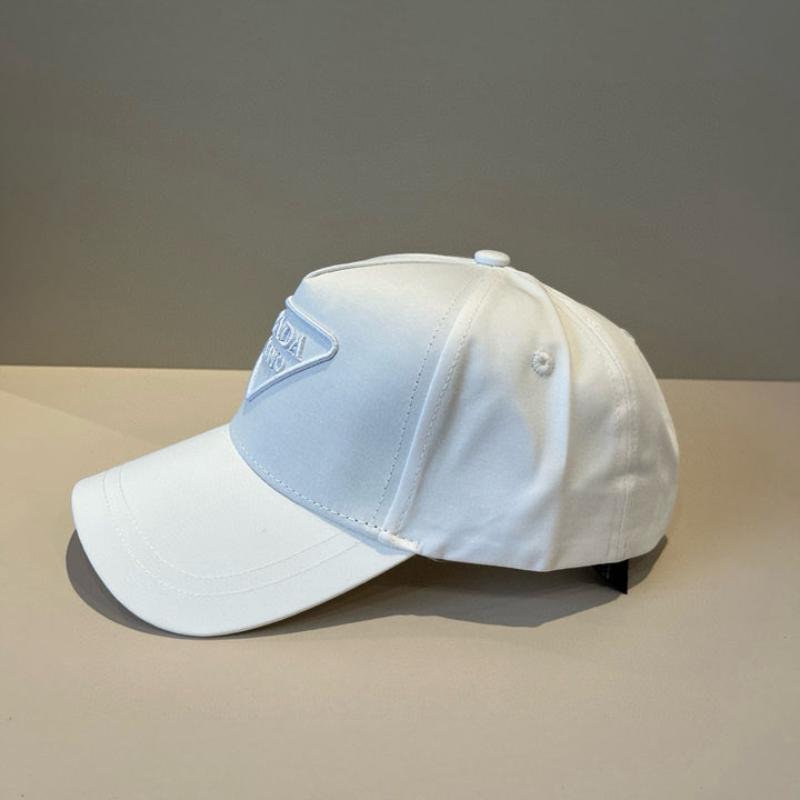 Two-color Delicate Triangle Logo Baseball Cap