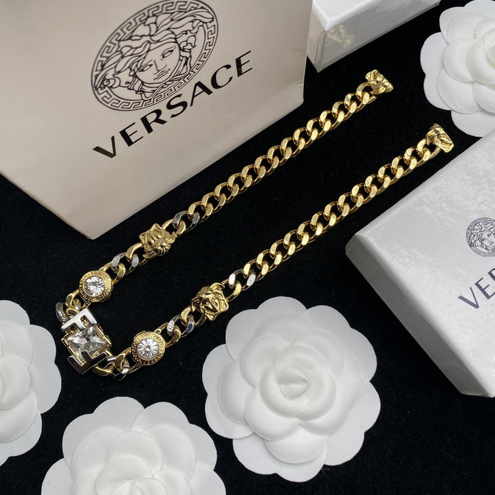 new gold plated crystal jewelry necklace