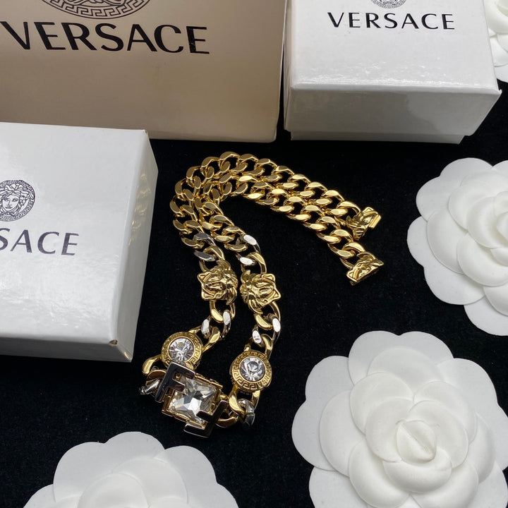 new gold plated crystal jewelry necklace