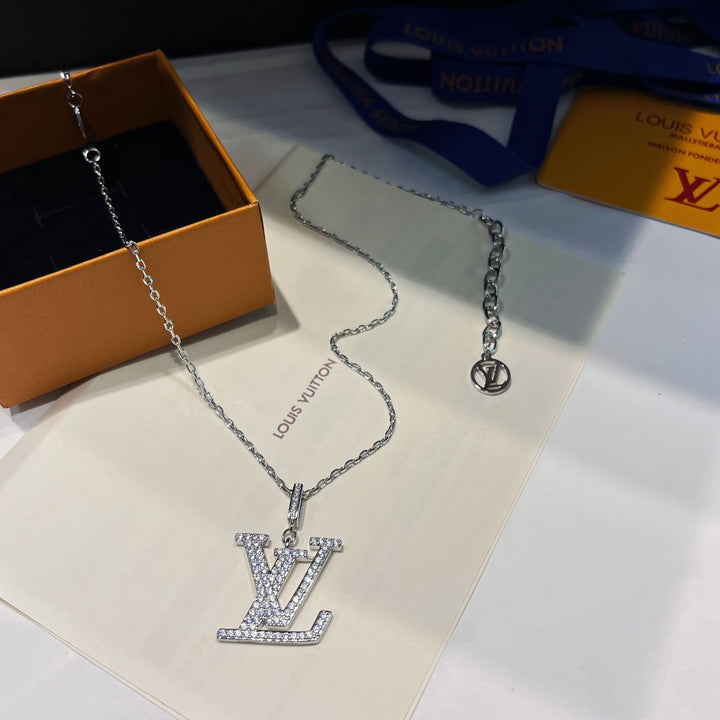 Charming Colorful Treasure Alphabet Pendant Necklace