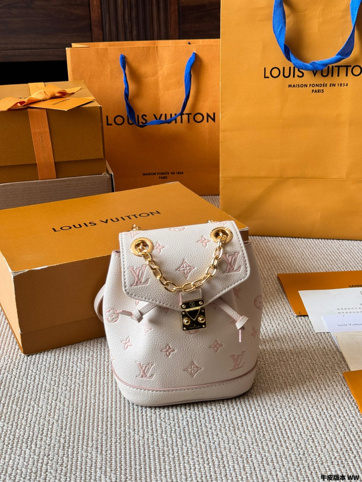 Embossed Chain Mini Bucket Bag