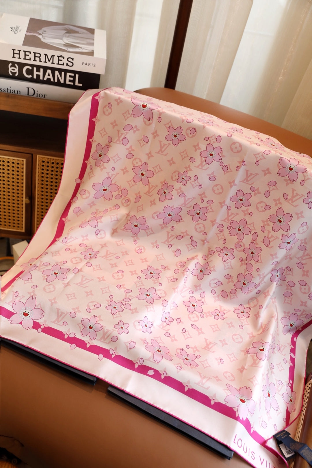 new cherry blossom pink silk scarf