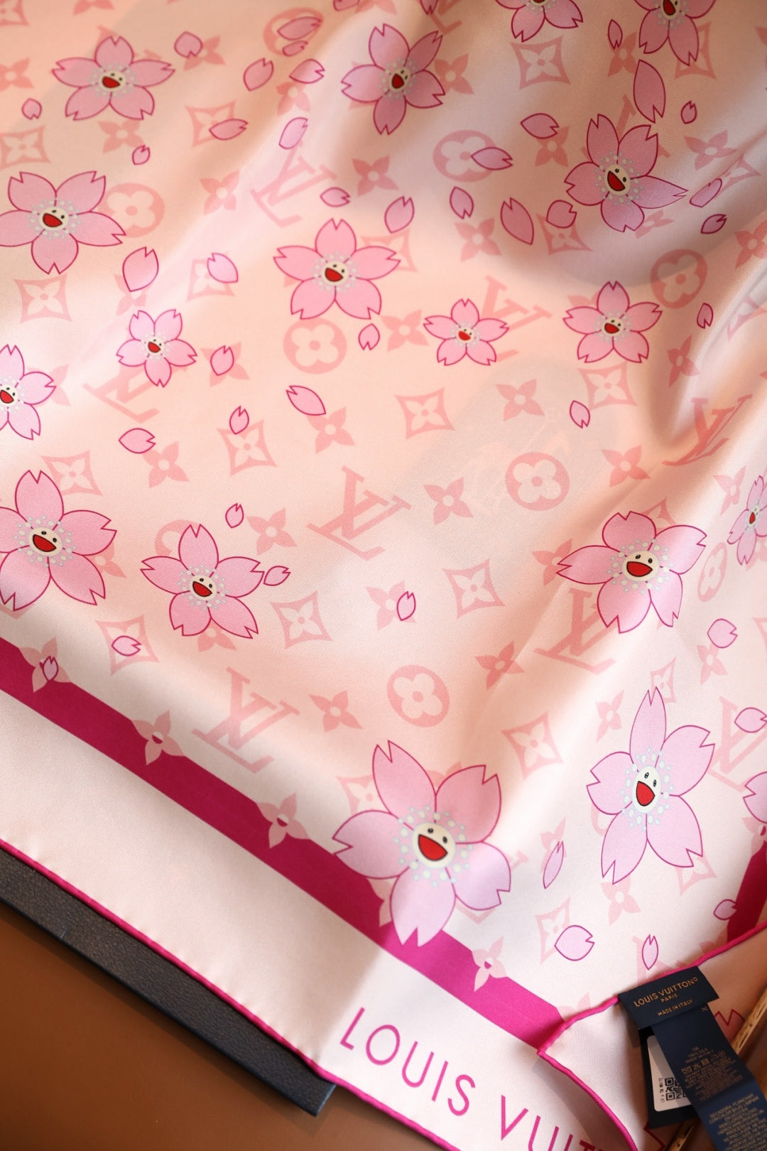 new cherry blossom pink silk scarf