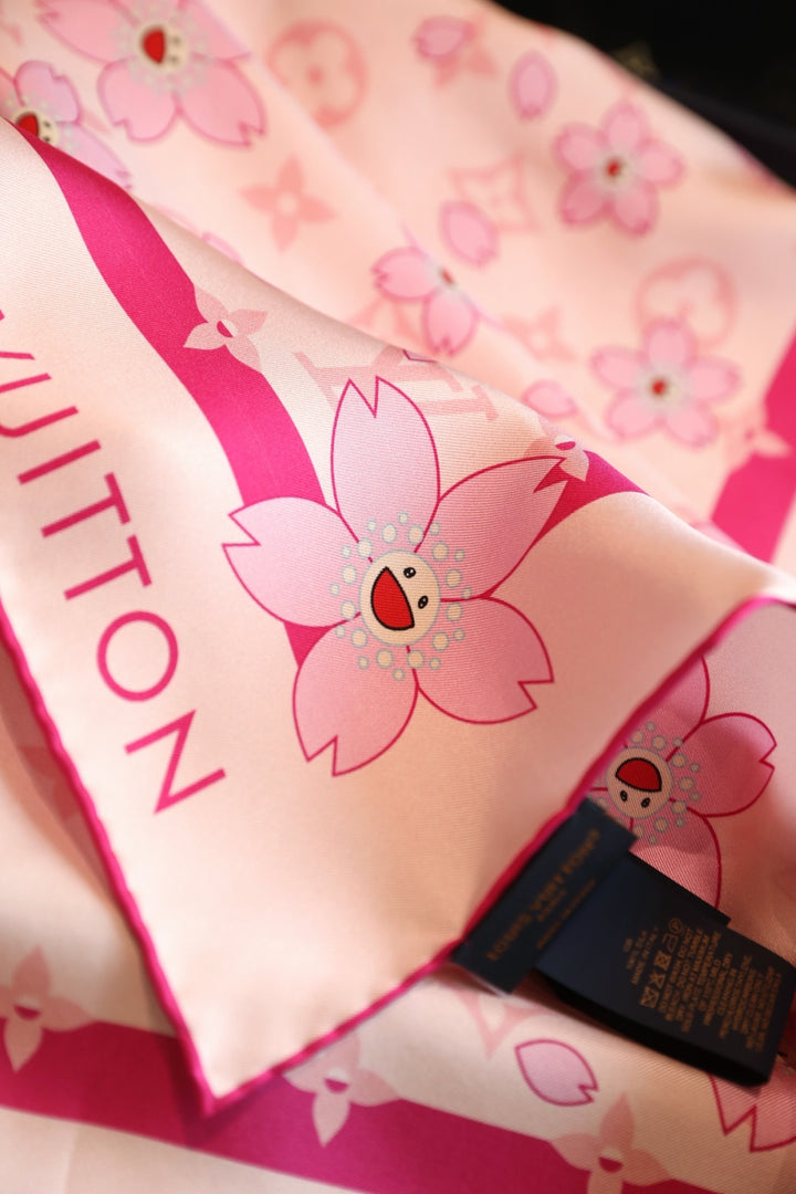 new cherry blossom pink silk scarf