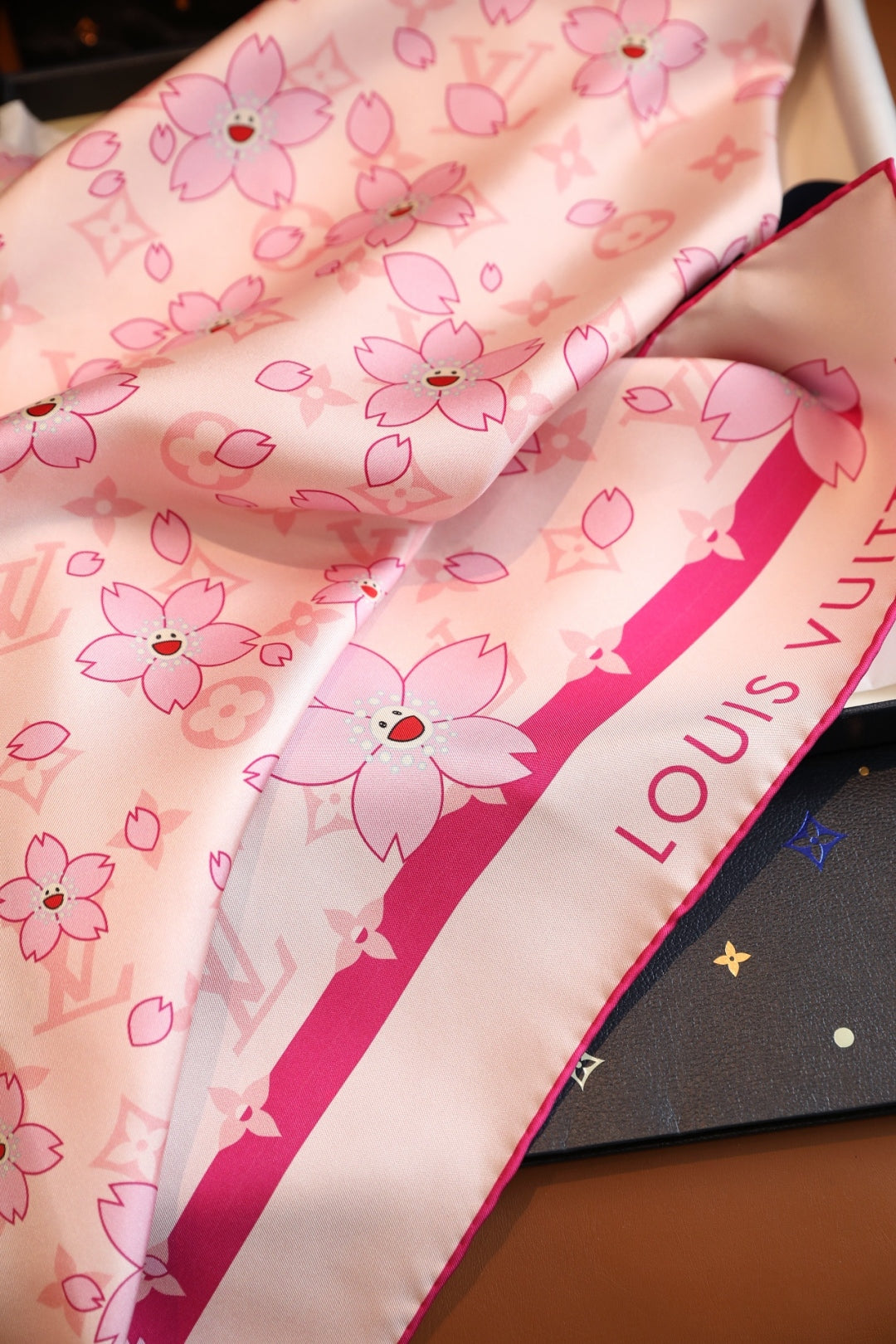 new cherry blossom pink silk scarf