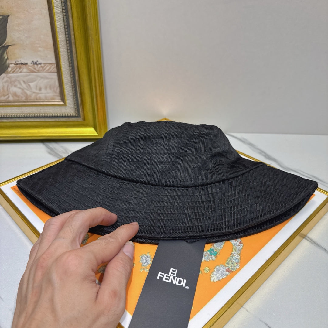 Two-Tone FF Printed Cotton Fisherman's Hat