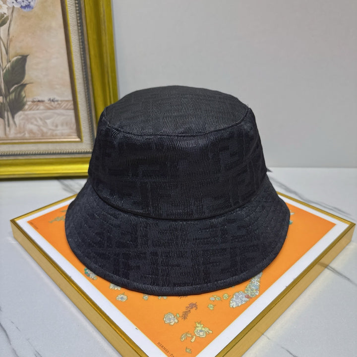 Two-Tone FF Printed Cotton Fisherman's Hat