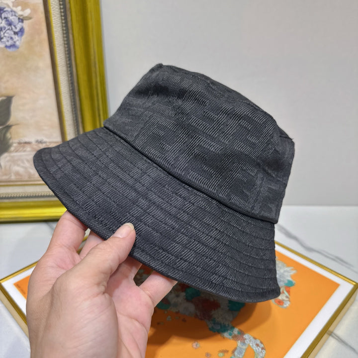 Two-Tone FF Printed Cotton Fisherman's Hat